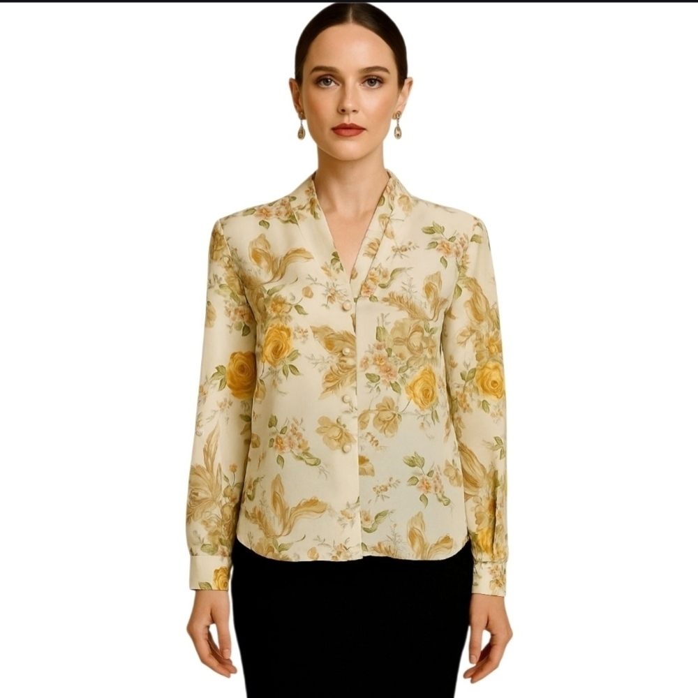 Floral Print Women's Top. Size M.